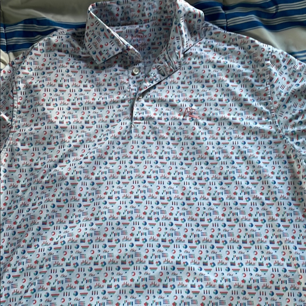 Rhoback Men's Patterned Golf Polo